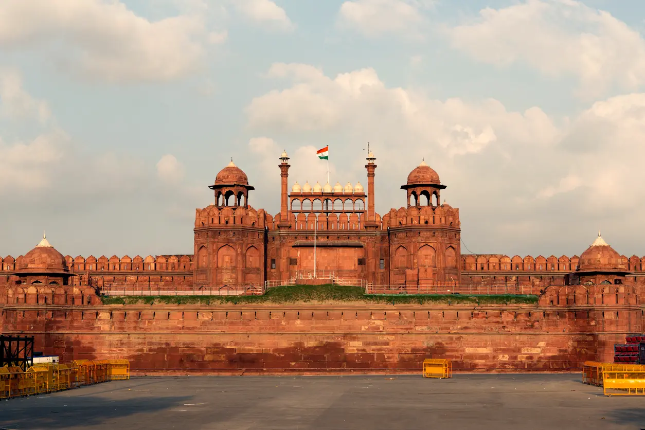 Historic Red Fort monument in Delhi, India - Golden Triangle Tour